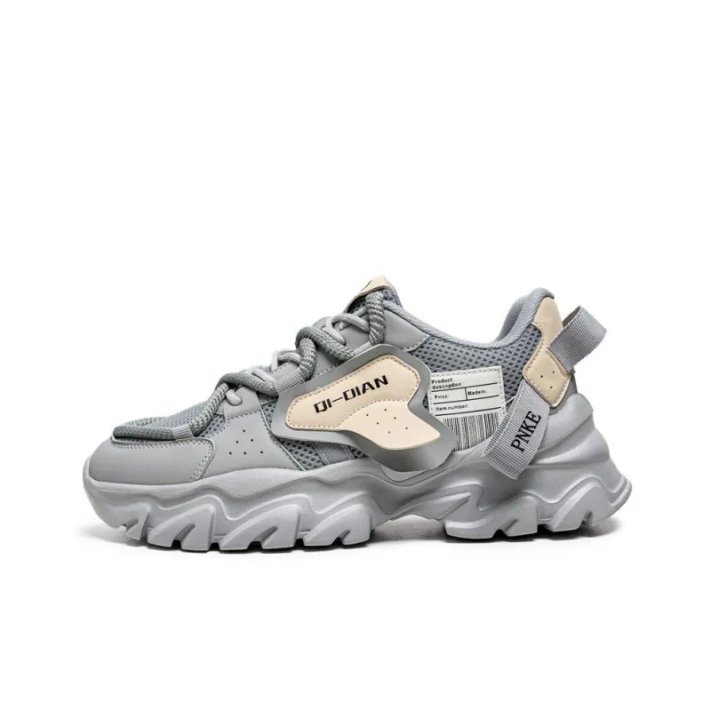 PNKE Anti-Slip Wear-Resistant Breathable Lightweight Height Increasing Low-Top Chunky Sneakers Men's-6