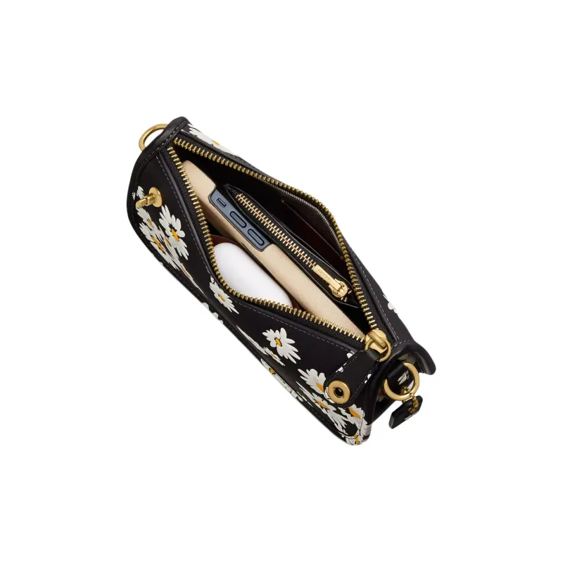 COACH Swinger Glove Tanning Handbag Shoulder Bag Small Size Women's Black Multicolor-4