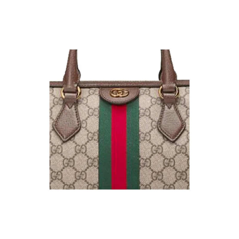 GUCCI Ophidia Canvas With Leather Shoulder Bag Crossbody Bag Handbag Medium Size Women's Ebony/Brown-7