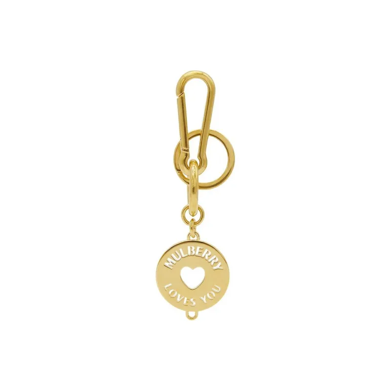Mulberry Metal Keychain Bag Accessory Unisex Gold-0