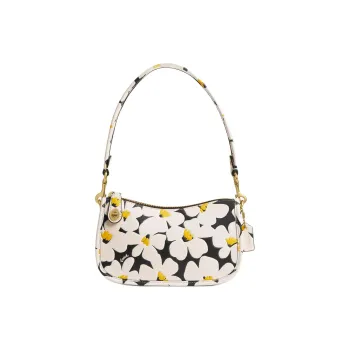 COACH Swinger Glove Tanning Handbag Shoulder Bag Small Size Women's Brass