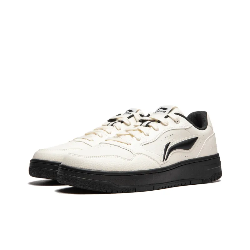 LiNing Tianji Soft Anti Slip And Wear Resistant Height Increasing Low Top Skateboard Shoes Women's Ecru-2
