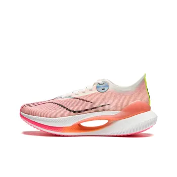 LINING Jueying 2 Essential Running Shoes Men Low Top Ivory/Fluorescent Rose Pink