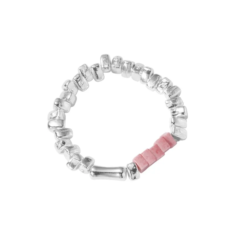 ZOKS Colored Glaze Jade Rings Women's-5