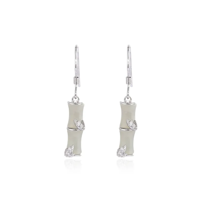 HOLLY RYAN 925 Sterling Silver Jade Earrings Women's Chalcedony-0