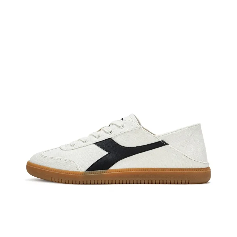 Diadora Anti Slip Wear Resistant Low Top Skateboard Shoes Unisex Ecru-0