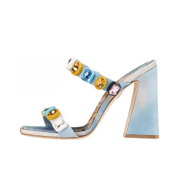 Roberto Cavalli Slide Slippers Women's Blue