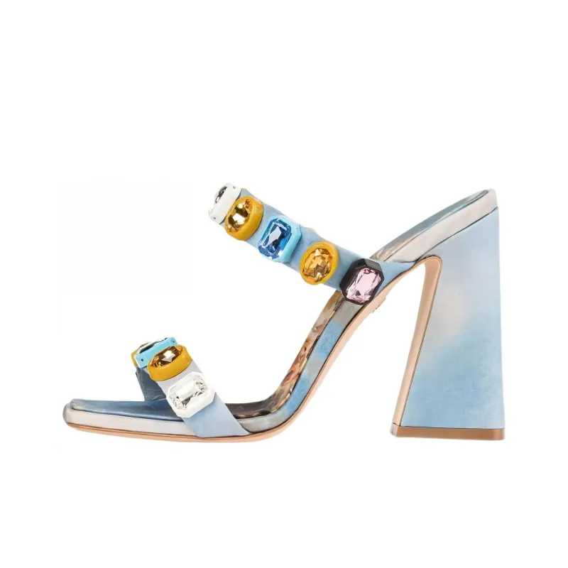 Roberto Cavalli Slide Slippers Women's Blue-0