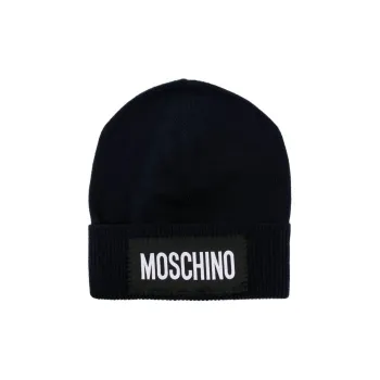 MOSCHINO Logo patch Beanie Hat