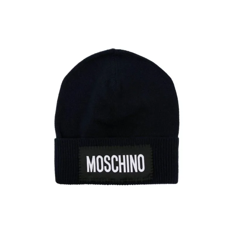 MOSCHINO Logo patch Beanie Hat-0