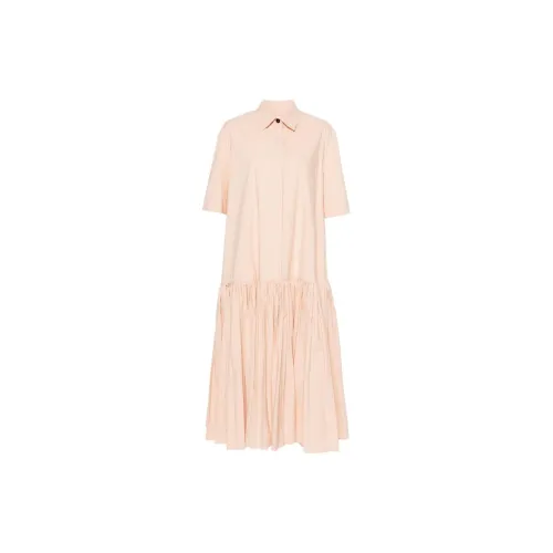 JIL SANDER Pleated Tiered Midi Dress