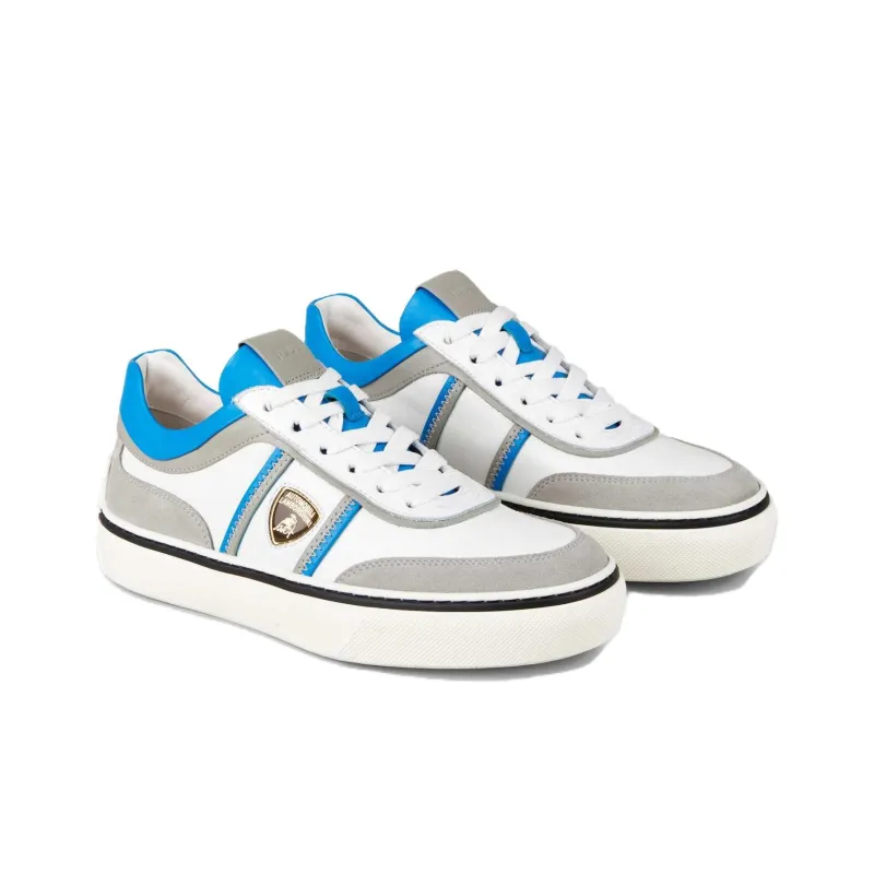 AUTOMOBILI LAMBORGHINI x TOD'S Low-Top Skateboard Shoes Women's Gray Blue-2