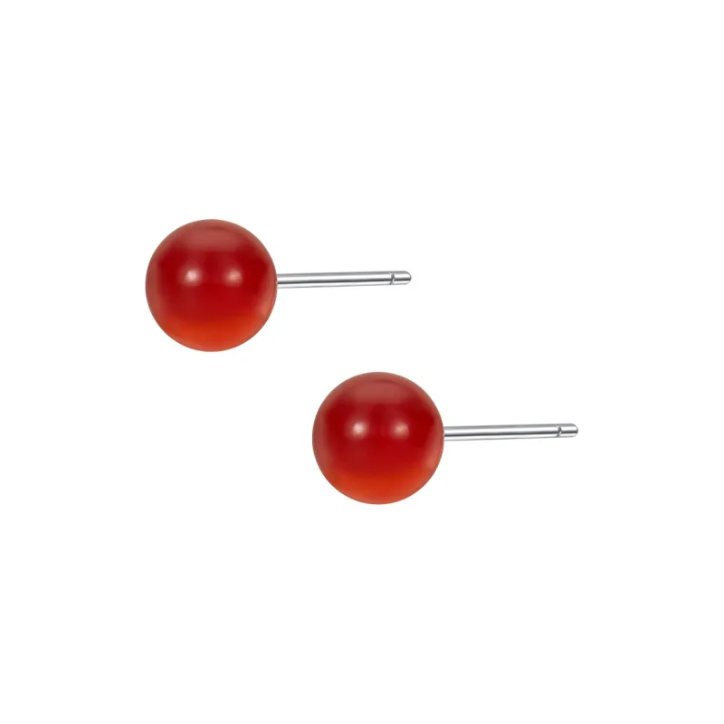 JAY Agate Jade Stud Earrings Women's-0