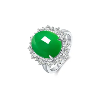 Begoris Chalcedony Jade Rings Women's
