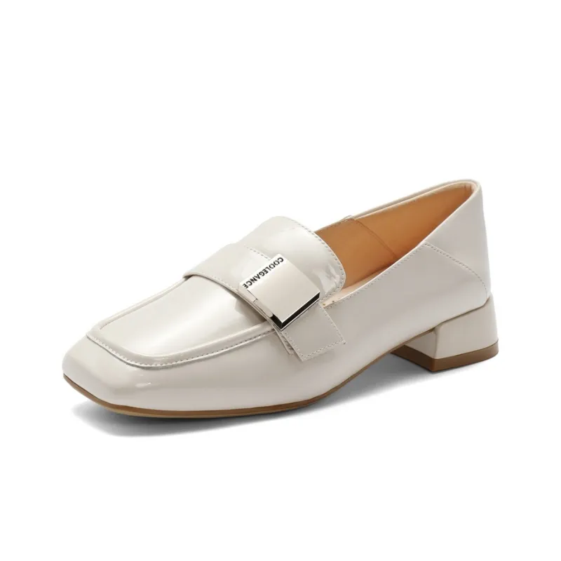 BELLE Loafers 3CM Women's Ecru, Black-4