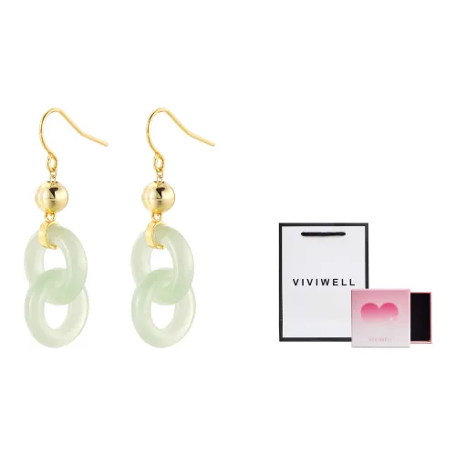 VIVIWELL Jade Earrings Women's