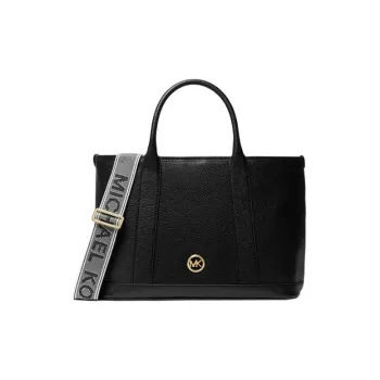 MICHAEL KORS Litchi Grain Leather Shoulder Bag, Crossbody Bag, Handbag Medium Size Women's Black