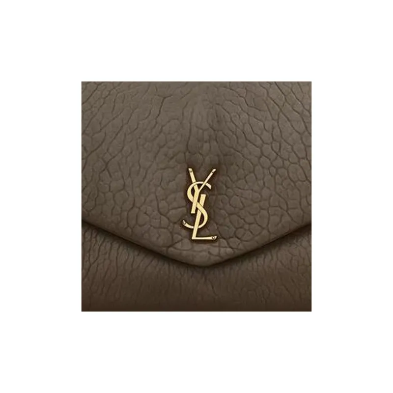 SAINT LAURENT Lambskin Envelope Bag Handbag Women's Light Musk-6
