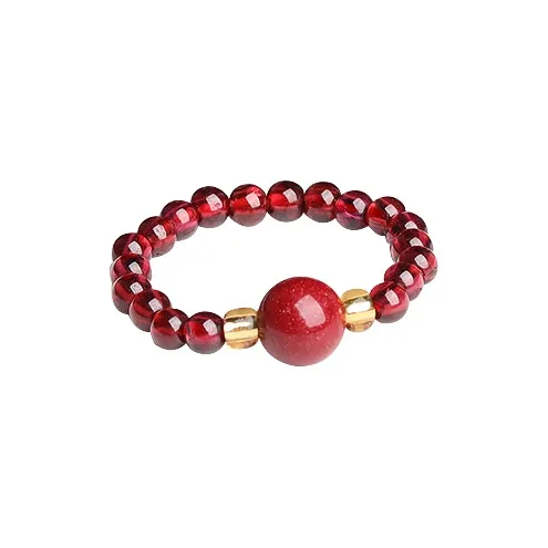 Wanshu Reconstructed Cinnabar Jade Rings Women's-8