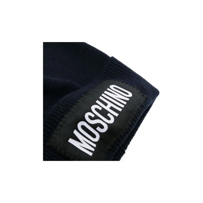 MOSCHINO Logo patch Beanie Hat-2