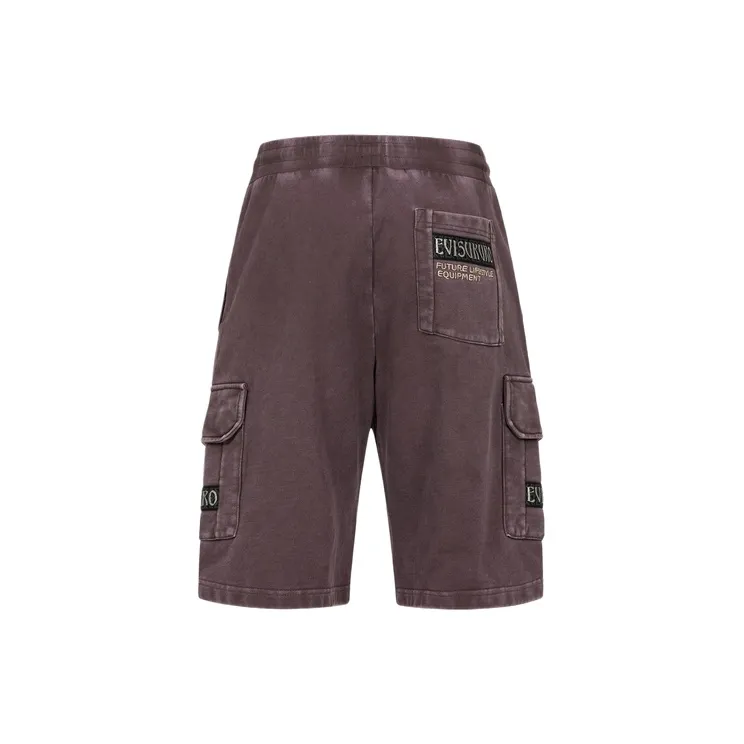 EVISU Casual Shorts Men Burgundy-1