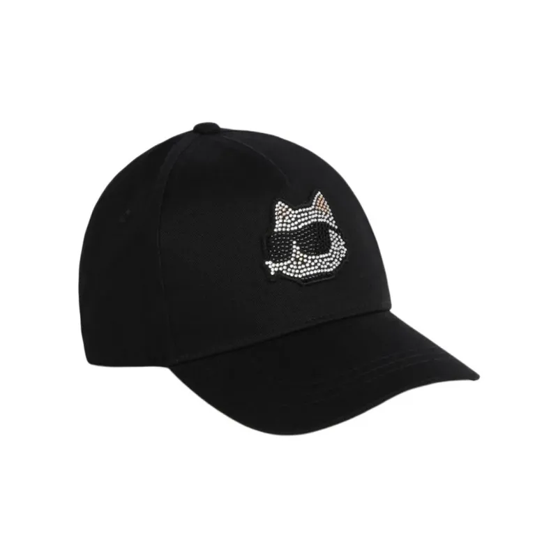 KARL LAGERFELD / Karl Lagerfeld Jeans Logo embellished Cotton Baseball Cap-0