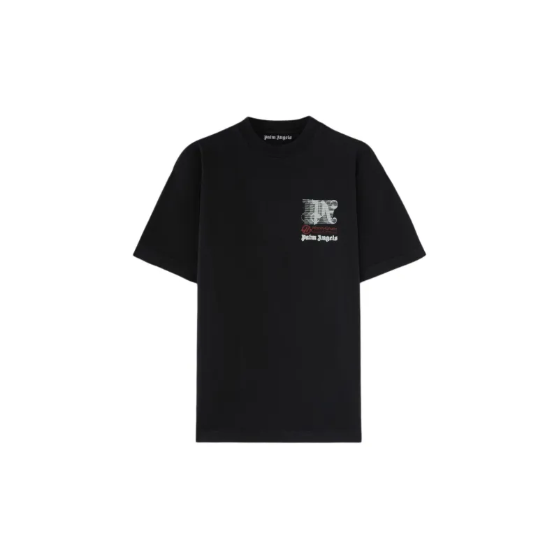 PALM ANGELS X Haas Racing Printed Crewneck T Shirt-1