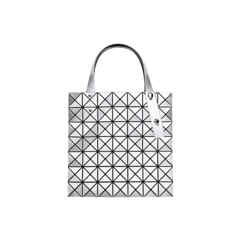 ISSEY MIYAKE Polyester Tote Bag, Shopping Bag, Handbag Women's Silver-3