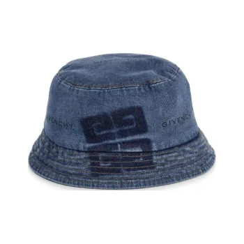 Givenchy Dropped Narrow Brim Denim Bucket Hat