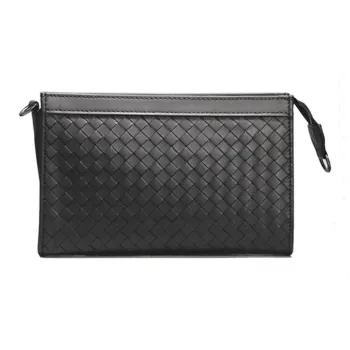 CMLZIUA Top Grain Cow Leather Shoulder Bag Unisex Black