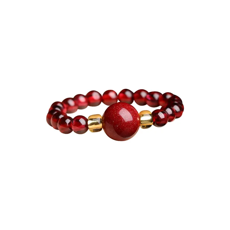 Wanshu Reconstructed Cinnabar Jade Rings Women's-10