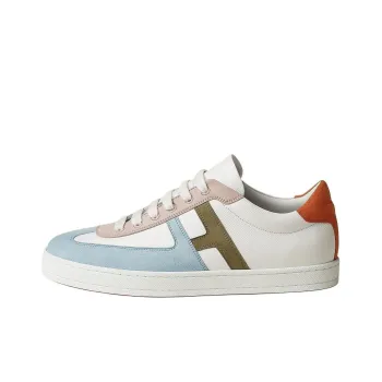 HERMES Boomerang Low-Top Skateboard Shoes Men's White Blue