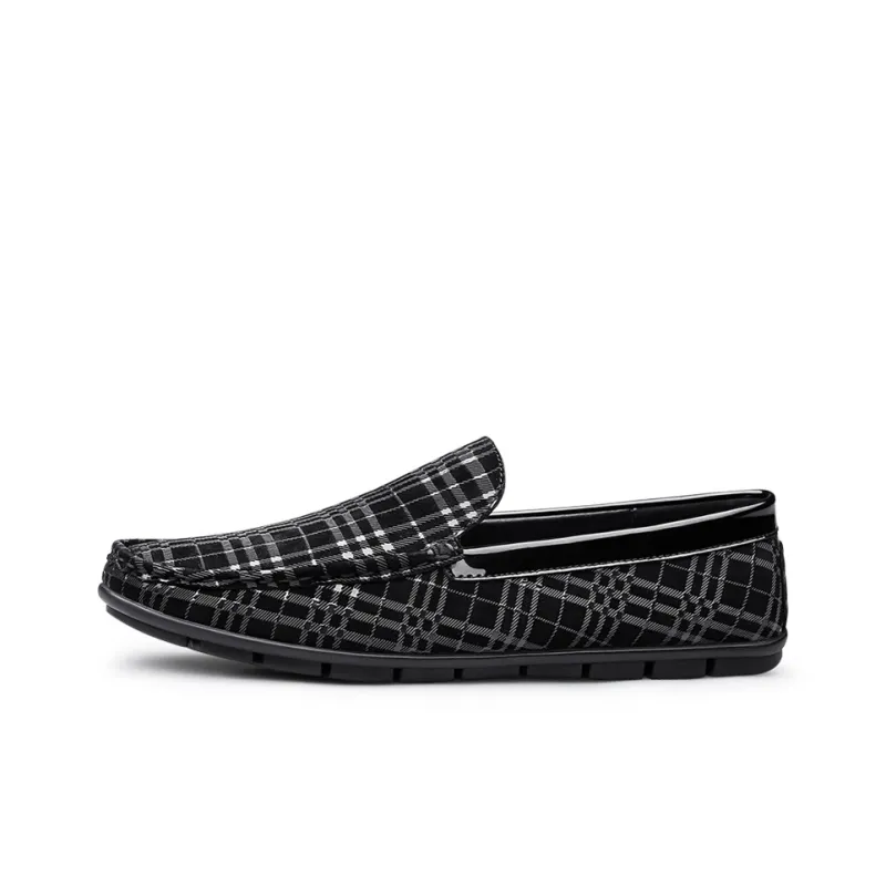 Mansion bull Gommino Loafers Unisex Black/Red-0