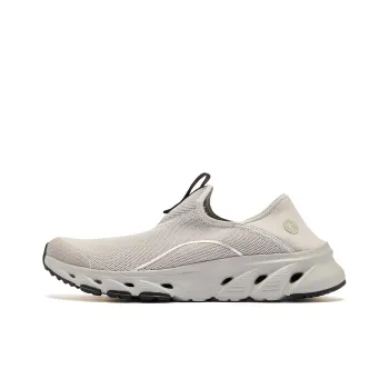 QIAODAN Lightweight Quick Dry Slip Resistant Low Top Running Shoes Men's Gray Pea Green