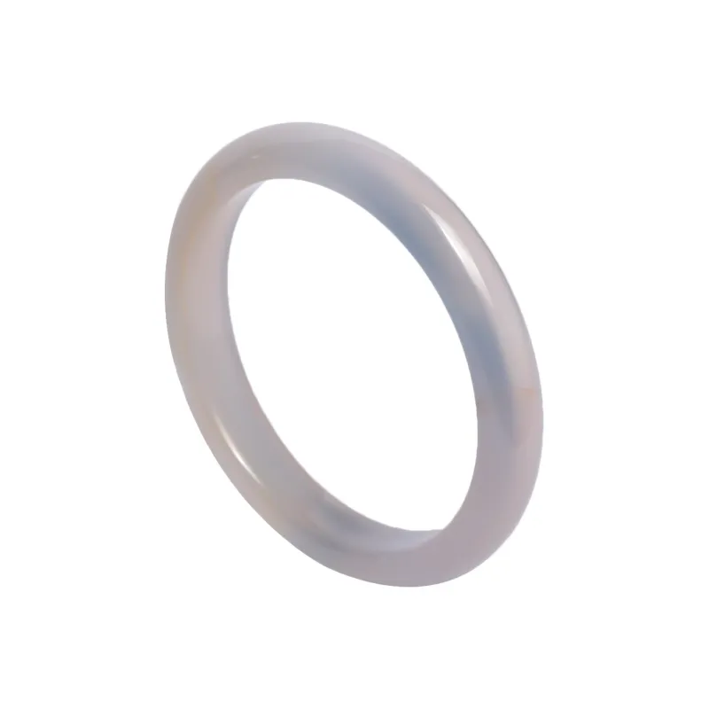 Artisan Lock Heart Jade Chalcedony Jade Bangles Women's Chalcedony-0