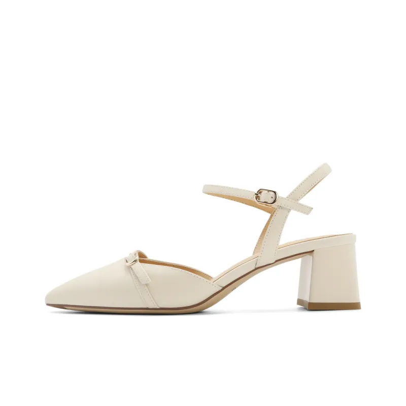 BELLE Casual Single Shoes 5CM Women's Apricot Beige Silver Gold-12