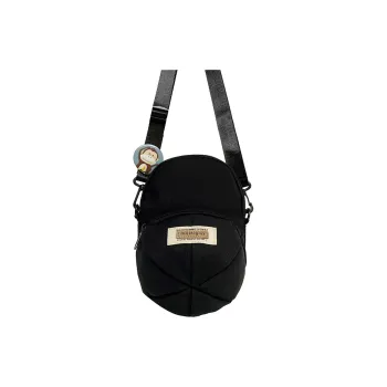 TINYAT Nylon Crossbody Bag Student Backpack Shoulder Bag Unisex Black Brown Blue Khaki Rose Red