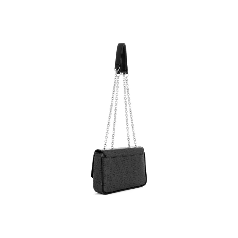 GUESS Artificial Leather Shoulder Bag, Crossbody Bag Women's Coal Black-1