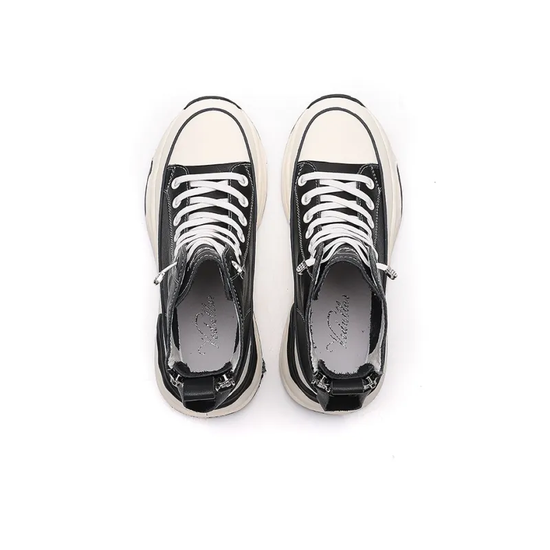 VEDULLAR Anti-Slip Wear-Resistant High-Top Skateboard Shoes Women's-2