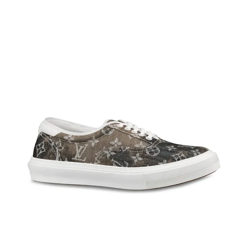 LOUIS VUITTON Trocadérorichelieu Low Top Stylish Skateboarding Shoes Men's Taupe-1