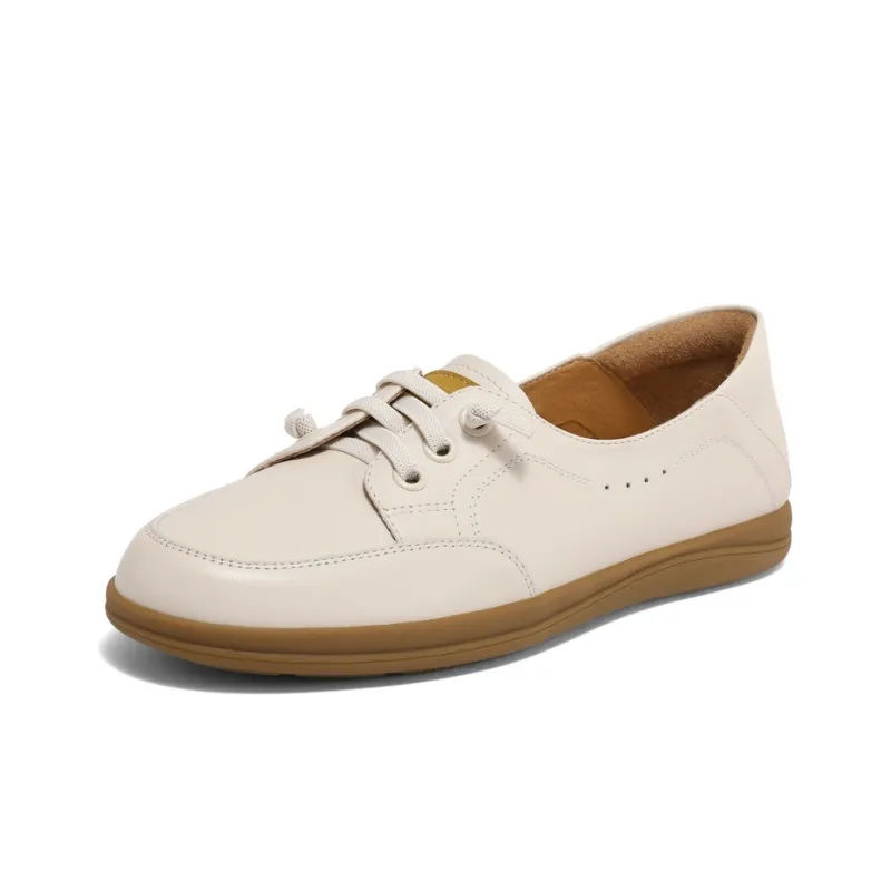 BELLE Women's Casual Shoes 2CM Women's Apricot Color Off-White-5
