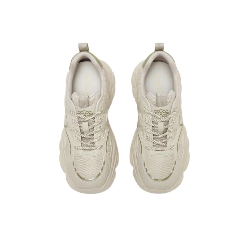 BASTO Low Top Solid Color Versatile Preppy Commute Comfortable Anti Slip And Wear Resistant Chunky Sneakers Women's-7