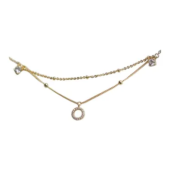 UTD 925 Sterling Silver Zircon Anklets Women's
