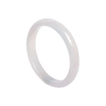 Artisan Lock Heart Jade Chalcedony Bangles Women's