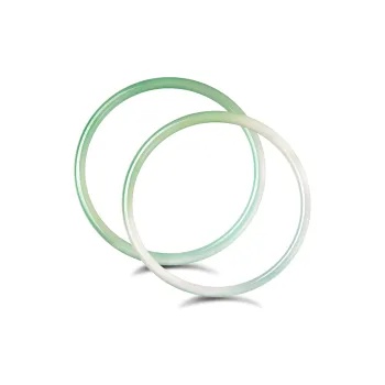 ZEGL Chalcedony Bangles Women's Green Pink Blue