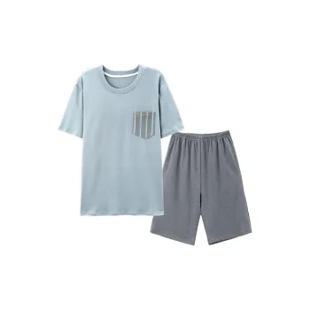 Follow The United States Pajama Set Men's Gray Green