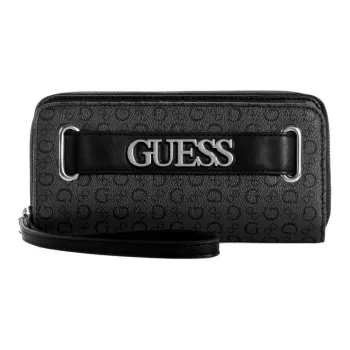 GUESS Artificial Leather Wallet Women's Coal Black