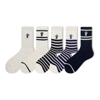 COTTON CHEESE Mid-Calf Socks Women's 5 Pack