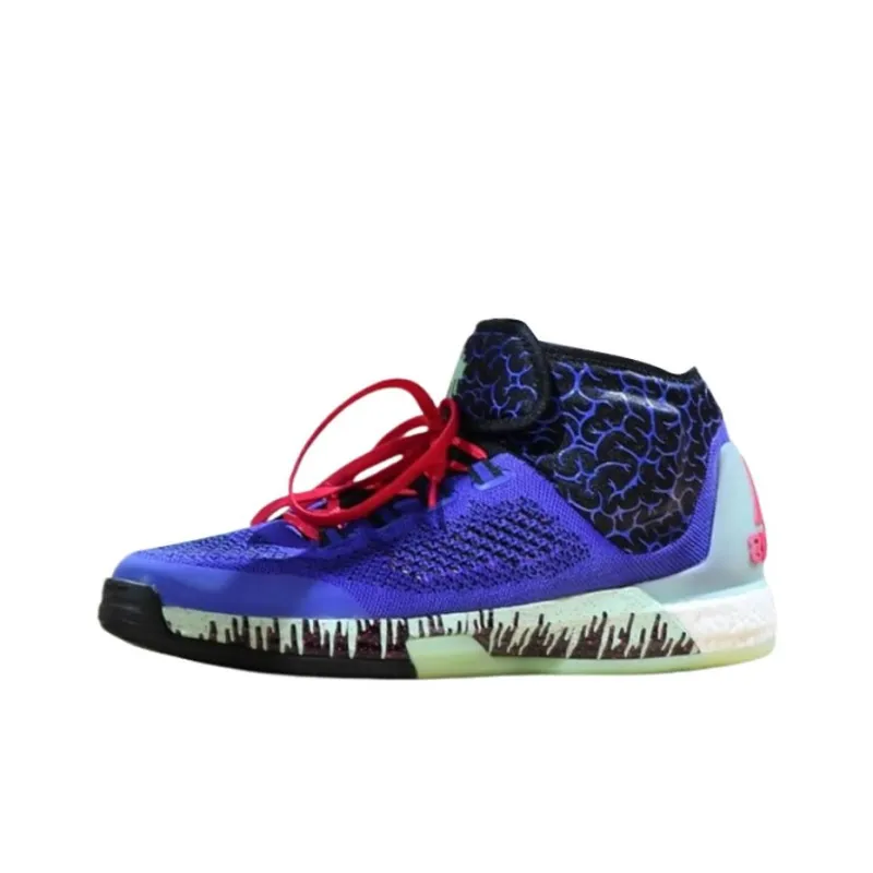 Adidas Crazylight Boost 2016 'Halloween' Durable Cushioning Low Top Basketball Shoes Men's Purple Blue Red-0