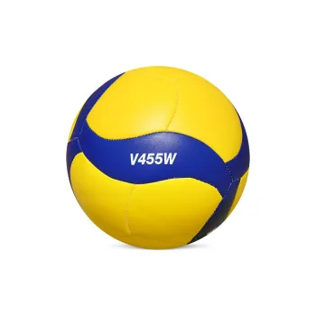 MIKASA TPU Soft Leather Ball Size 4 Volleyball Unisex Yellow Blue